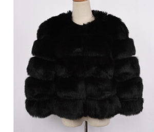 Faux Luxury Coat Black