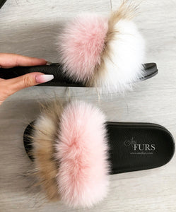 Amiletten Fox Candy Fur Slides